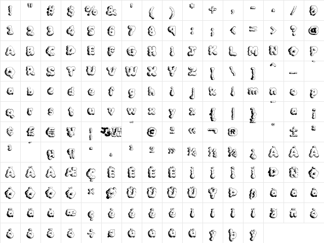 McKloud Storm Regular  glyph index