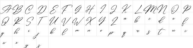 Andasia Regular  glyph index