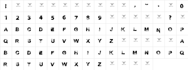 Necrotype Regular  glyph index