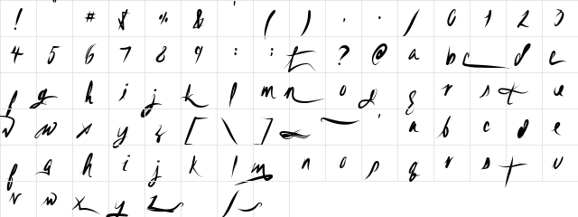 Unfolding Tragedy Clean  glyph index