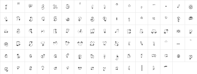 CK Rasta Mon Regular  glyph index