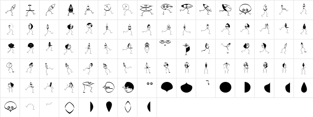 HeadsConstructedTwo Regular  glyph index