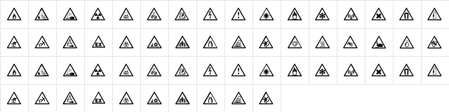 tables Regular  glyph index