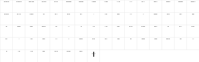 Morse Code Regular  glyph index