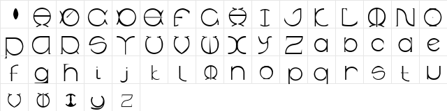 Mediaeva Regular  glyph index