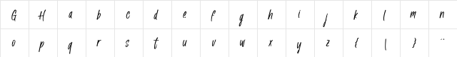 Husky Giggle DEMO Regular  glyph index