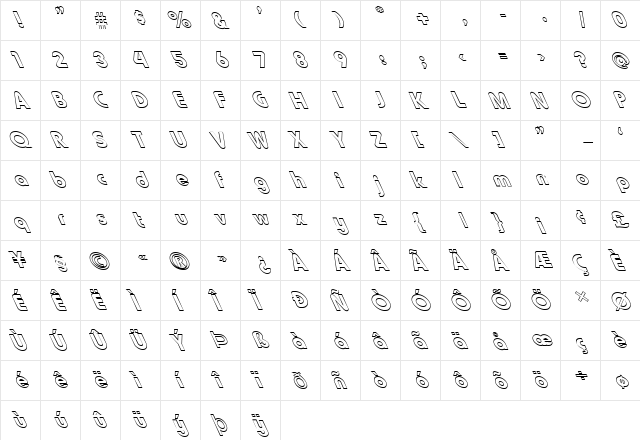 FZ BASIC 7 HOLLOW LEFTY Normal  glyph index