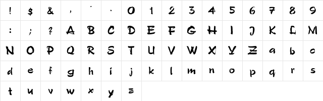 Polo-SemiScript Regular  glyph index