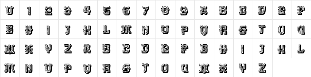 Pearl Harbor Regular  glyph index