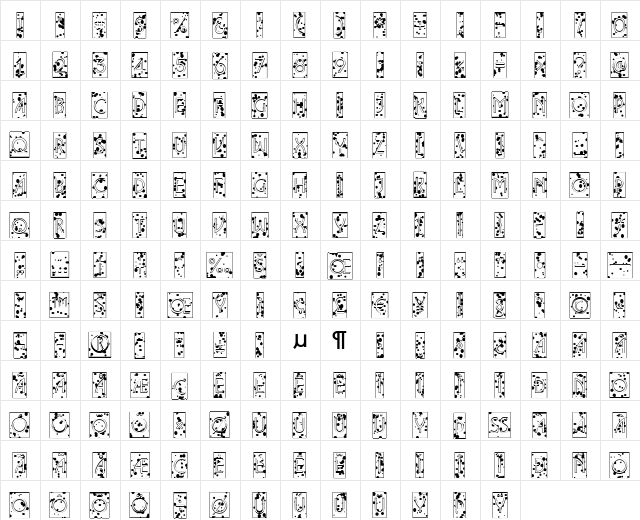 a_LancetCmIkbl Regular  glyph index