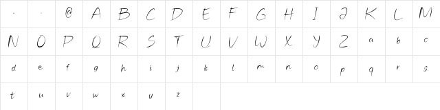 Sinaloa Cruz Regular  glyph index