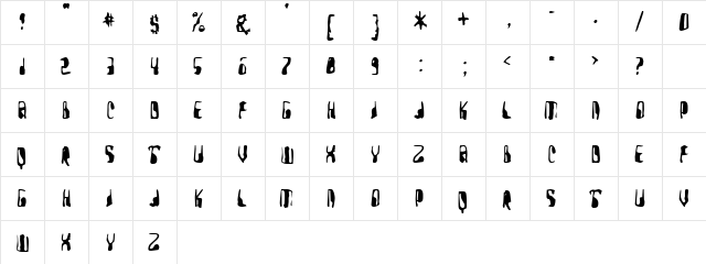 Nut fits Regular  glyph index
