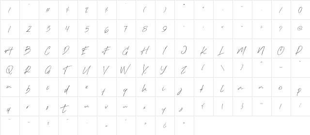 Black Angel Regular  glyph index