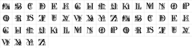 Picture Alphabet Regular  glyph index