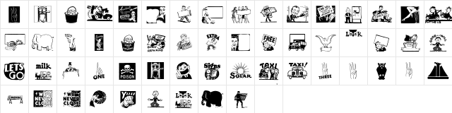 OldEyeCatchers Regular  glyph index