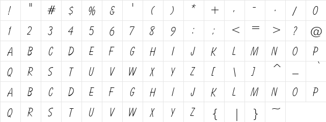 clarion Regular  glyph index