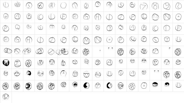 DiskO-Light Regular  glyph index