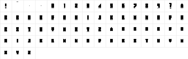 New wave 2009 Regular  glyph index