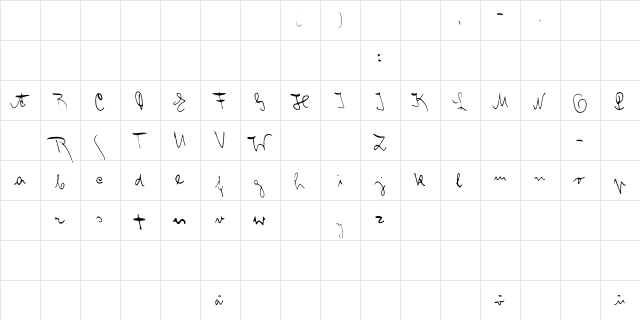 Franz Kafka Medium  glyph index
