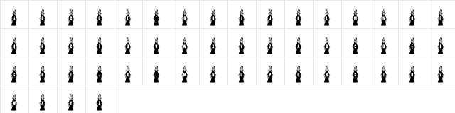 KR Frankie's Bride Regular  glyph index