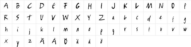 Rambo Killer Regular  glyph index