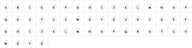 KR Ghostly Message Regular  glyph index