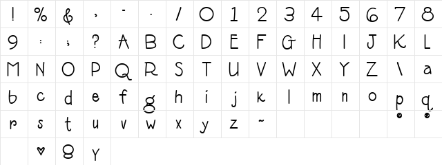 MummAmericana Bold  glyph index