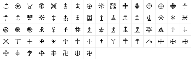 KochSigns Two  glyph index