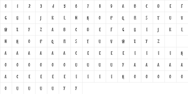 Sea Sand Regular  glyph index