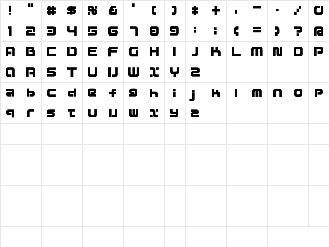 D3 Mouldism Round Alphabet Regular  glyph index