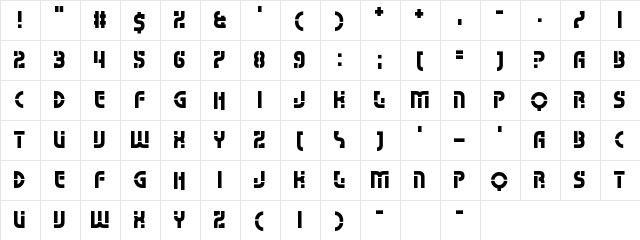 Namso Regular  glyph index