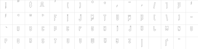 AmazDooMLeftOutline Regular  glyph index