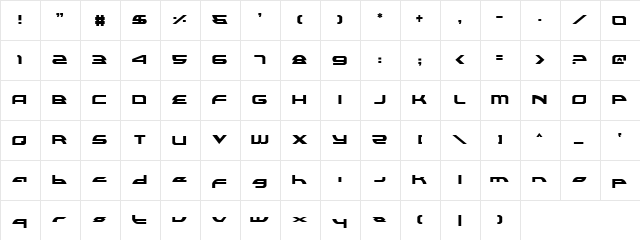 Alexis Lower Case Lower Case  glyph index