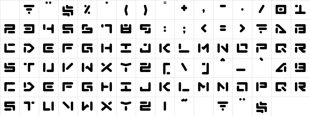 Killer Regular  glyph index
