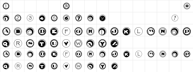 2Peas Ring Around Regular  glyph index