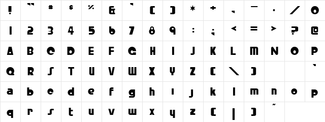 Peeking Eyes Regular  glyph index