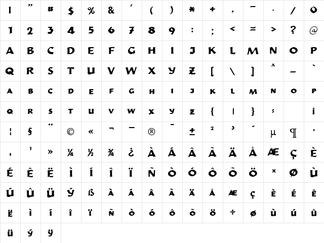 Strike Out 42 DB Normal  glyph index
