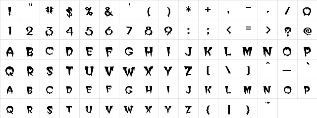 Elviria Regular  glyph index