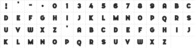 Dopest by MARSNEV Regular  glyph index