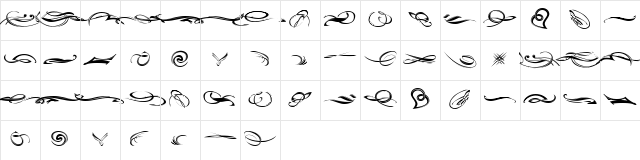 Fleurons One Regular  glyph index