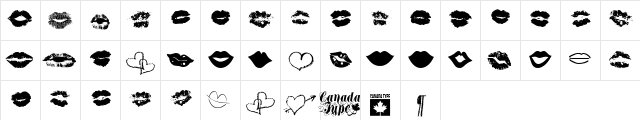 Lipstick Extras Regular  glyph index