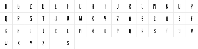 Nordin Free Rough Regular  glyph index