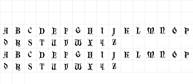 Chaillot Regular  glyph index
