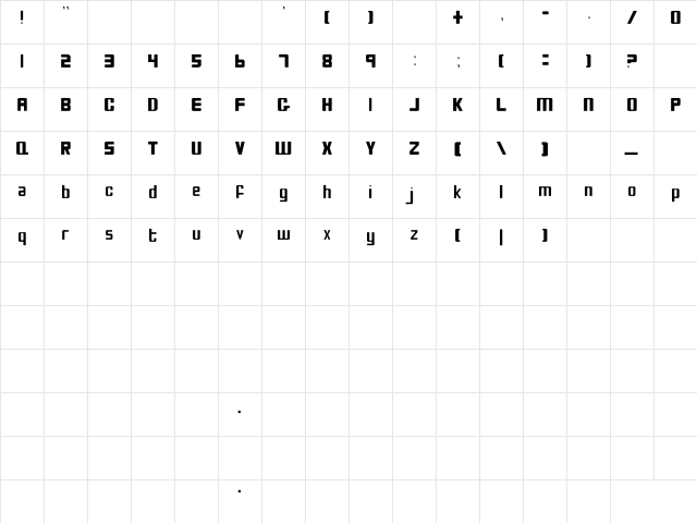 Bio-disc Thin Regular  glyph index