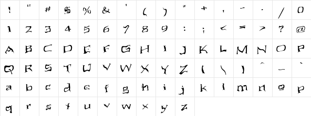 Melt Satus Regular  glyph index