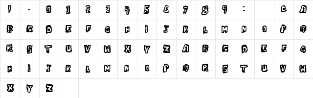 Dawg Box Regular  glyph index