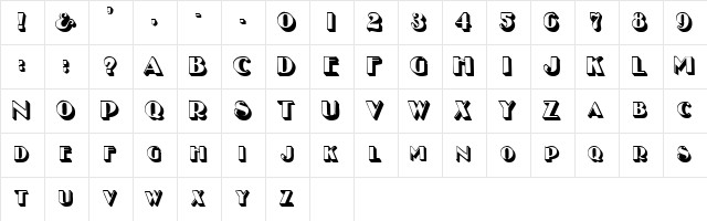 New Year Regular  glyph index