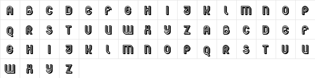 Pancake Regular  glyph index