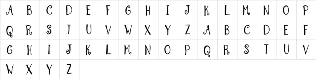 Summer Swirl Demo Regular  glyph index