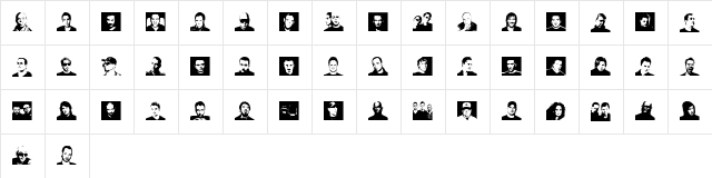 Djs symbols Regular  glyph index